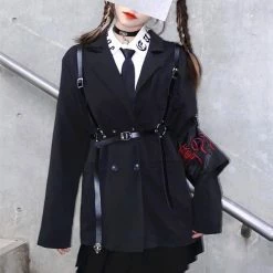 Yoursblack Dark Armband Strap Blazer TOPS