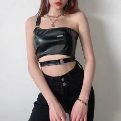 Yoursblack Midnight Heat One-Shoulder Top