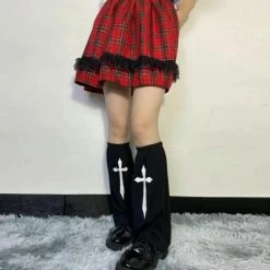 Yoursblack Gothic Cross Leg Warmer