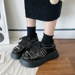 Yoursblack NEWS Dark Gothic Metal Platform Shoes