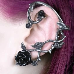 Yoursblack Black Rose Ear Wrap Accessory