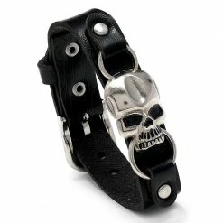 Yoursblack NEWS Skull Leather Bracelet