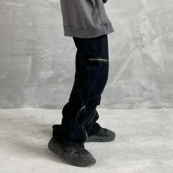 Yoursblack Black Side Zip Jeans