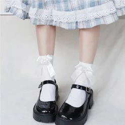 Yoursblack Velvet Pearl Flower Socks Socks&Stockings