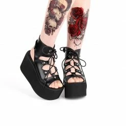 Yoursblack Lolita Lace-up Roman Sandals NEWS