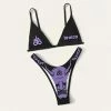 Yoursblack Punk Demon Print Bikini Swimwear