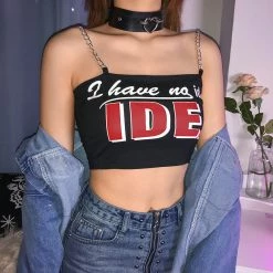 Yoursblack TOPS Printed Chain Vest