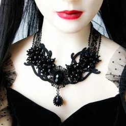 Yoursblack NEWS Gothic Black Lace Necklace