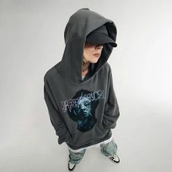 Yoursblack NEWS Dark Portrait Oversize Hoodie