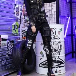 Yoursblack Graffiti Panel Jeans