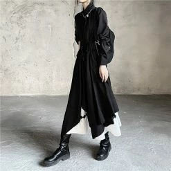 Yoursblack Two-piece Dark Long Shirt Dress NEWS