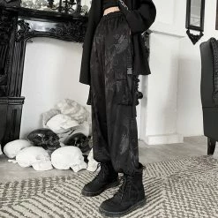 Yoursblack Retro Dragon Pattern Pants NEWS