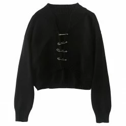 Yoursblack Black Long Sleeve Pin Short Cardigan NEWS