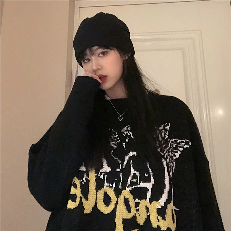Yoursblack Black Angel Sweater 3 Yoursblack Black Angel Sweater