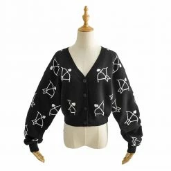 Yoursblack Dark Cupid's Arrow V-Neck Cardigan