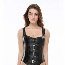 Yoursblack Buckle Waist Vest