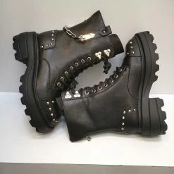 Yoursblack Punk High-top Motorcycle Platform Boots NEWS