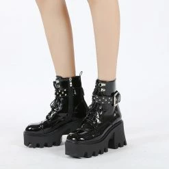 Yoursblack Baddie Buckle Boots