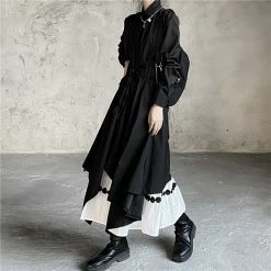 Yoursblack Two-piece Dark Long Shirt Dress NEWS