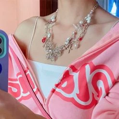 Yoursblack NEWS Butterfly Fringe Necklace