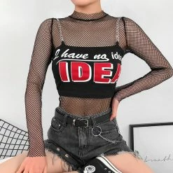 Yoursblack TOPS Printed Chain Vest