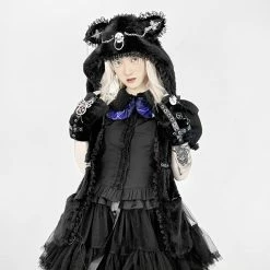 Yoursblack Punk Cat Ear Metal Hat NEWS
