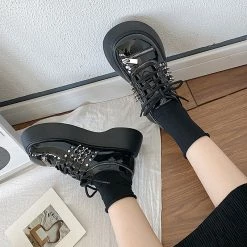 Yoursblack NEWS Dark Gothic Metal Platform Shoes
