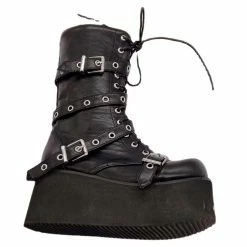 Yoursblack Punk Buckle Platform Martin Boots NEWS