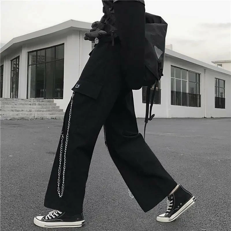 Yoursblack NEWS Harajuku Chain Straight-leg Pants 2 Yoursblack NEWS Harajuku Chain Straight-leg Pants