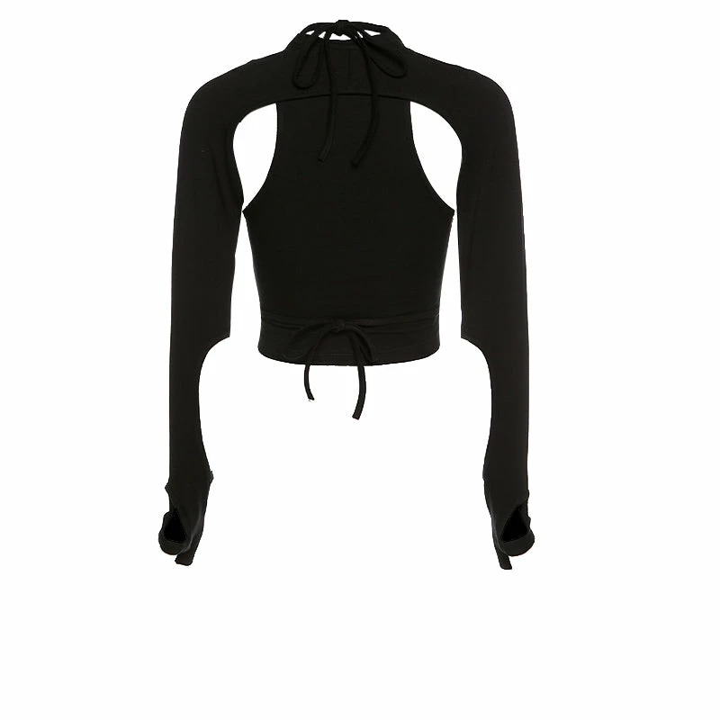 Yoursblack Dark Hollow Tie Long Sleeve Shirt 2 Yoursblack Dark Hollow Tie Long Sleeve Shirt