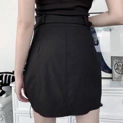 Yoursblack NEWS Dark Drawstring Cargo Skirt