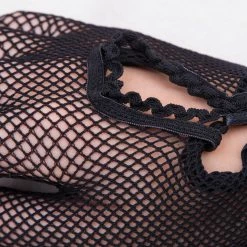 Yoursblack Accessory Fishing Net Half Finger Fingerless Gloves