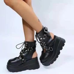 Yoursblack Gothic Wedge Sandals Boots New In May