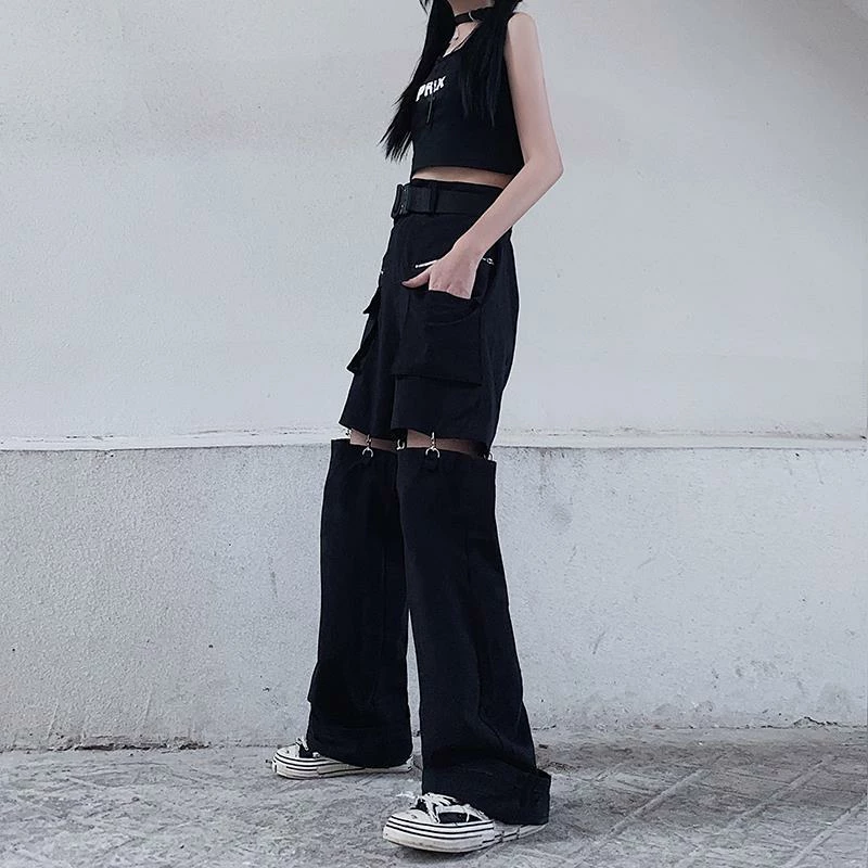 Yoursblack BOTTOMS Detachable Wide-leg Pants 5 Yoursblack BOTTOMS Detachable Wide-leg Pants