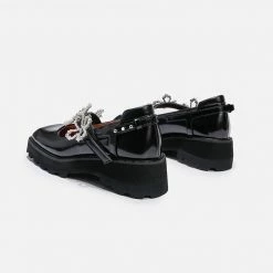 Yoursblack NEWS Rhinestone Flower Platform Mary Jane Shoes