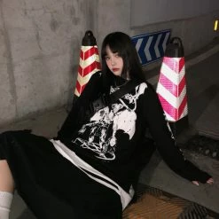 Yoursblack Spring Sale Dark Devil Loose Sweatshirt