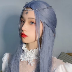 Yoursblack Mist Blue Straight Wig NEWS