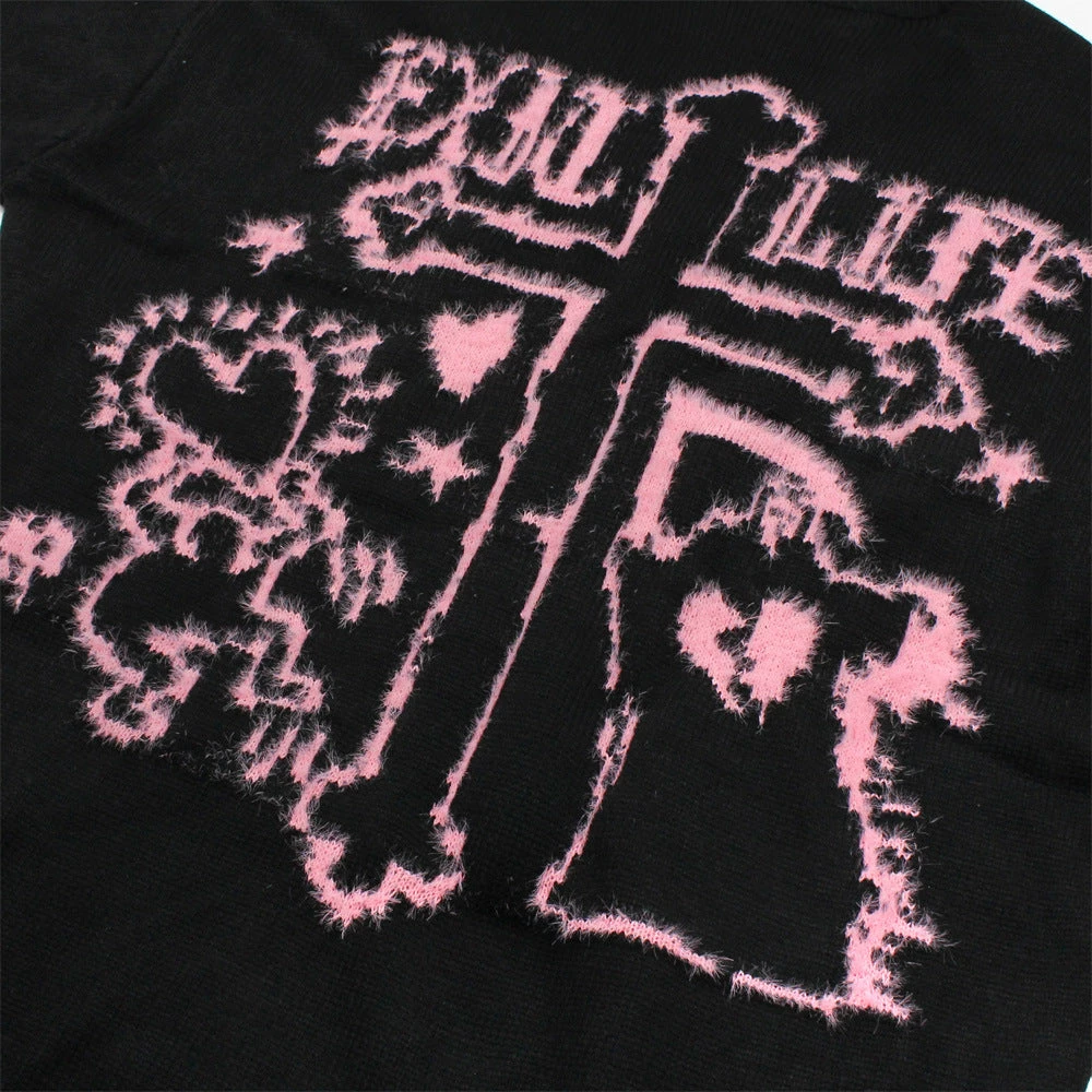 Yoursblack Dark Flocking Oversize Sweater NEWS 4 Yoursblack Dark Flocking Oversize Sweater NEWS