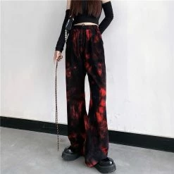 Yoursblack Harajuku Street Red Tie-dye Bootcut Trousers NEWS 8 Yoursblack Harajuku Street Red Tie-dye Bootcut Trousers NEWS
