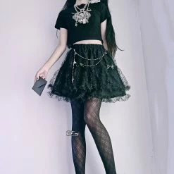 Yoursblack Harajuku Bead Chain Cake Skirt BOTTOMS