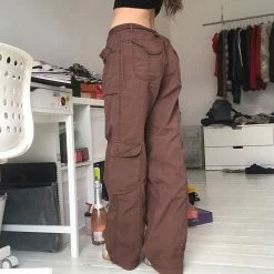 Yoursblack Drawstring Belt High Waist Pocket Pants