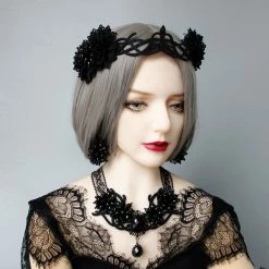 Yoursblack NEWS Gothic Black Lace Necklace