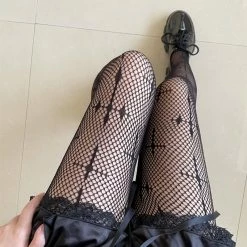 Yoursblack Harajuku Star Cross Fishnet Socks NEWS