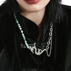 Yoursblack Coiling Dragon Necklace New In May