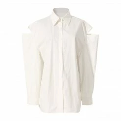 Yoursblack Dark Diamond Leather Metal Chain Off-the-shoulder Shirt 7 Yoursblack Dark Diamond Leather Metal Chain Off-the-shoulder Shirt