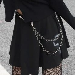 Yoursblack Black Cross Inkjet Punk Skirt BOTTOMS