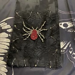 Yoursblack Rhinestone Spider High Waist Tie-dye Pants