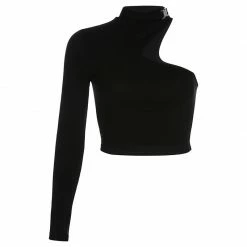 Yoursblack NEWS One-Shoulder Sexy Hollow Top