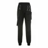 Yoursblack Metal Ring Large Pocket Cargo Pants