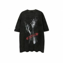 Yoursblack Vintage Distressed Print T-shirt